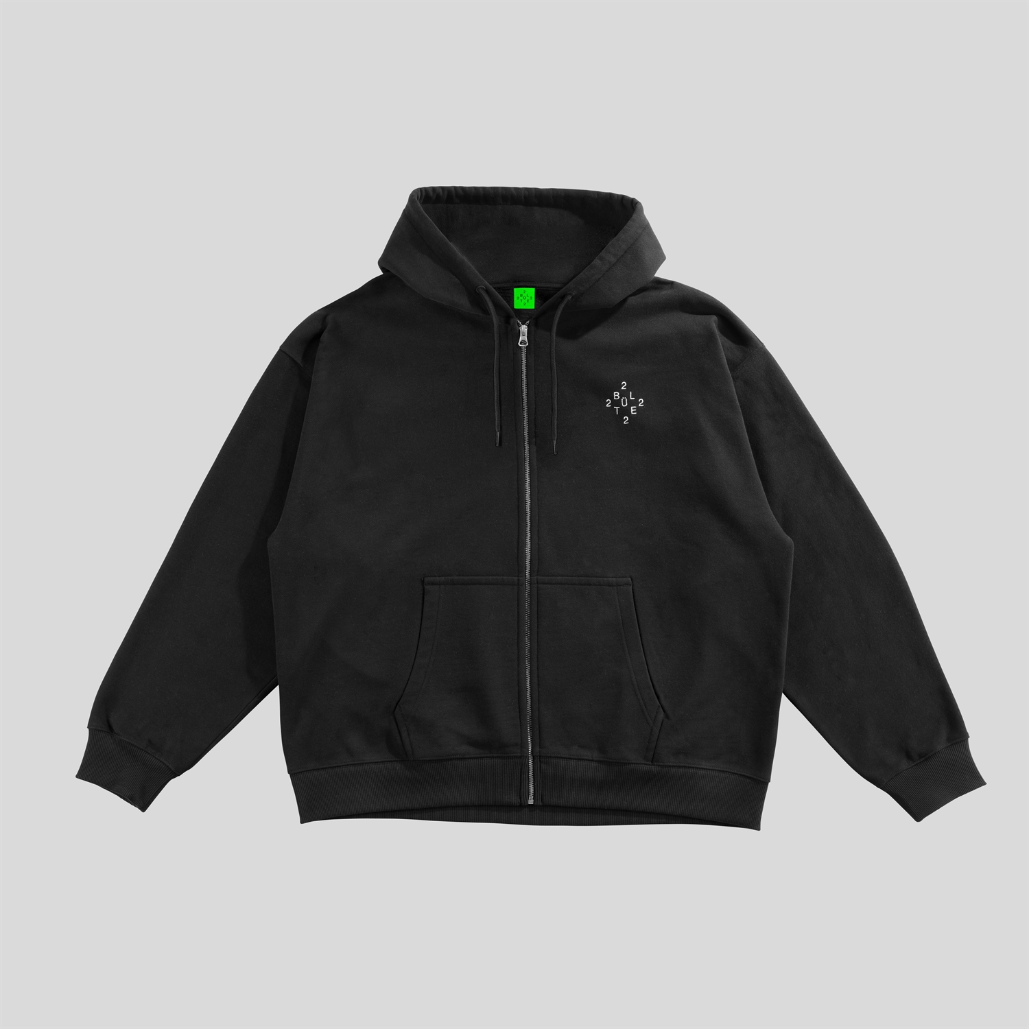 Diamond Logo Zip Hoodie Black